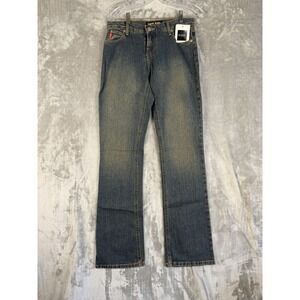 Y2K Guess Jeans Authentic Flare Leg‎ Denim Women's Size 27 Distressed Blue